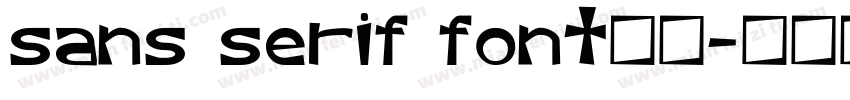 sans serif font字体字体转换